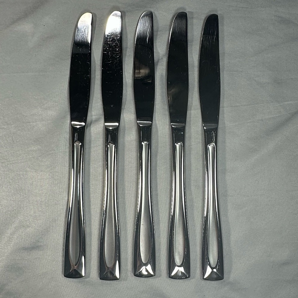 Oneida Satin‎ LINCOLN Dinner Knife Knives Stainless Flatware (Set Of 5)